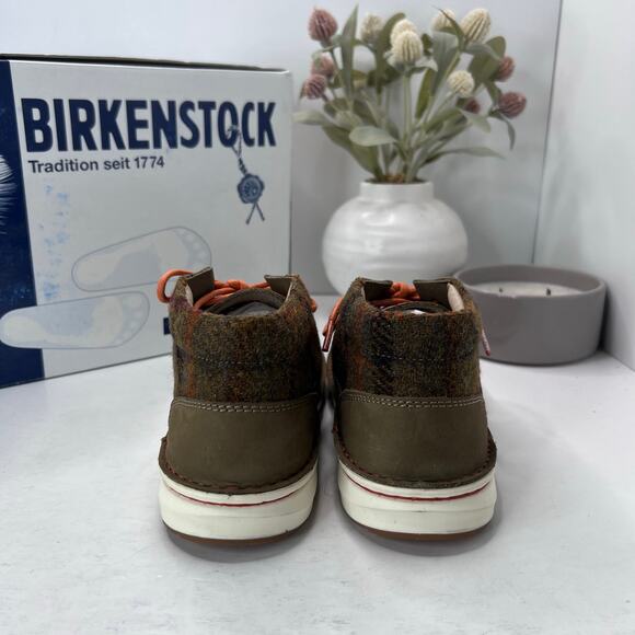 Birkenstock Memphis High Leather/Textile Shoes Mushroom Women 6/Men 4 NWB - Picture 3 of 10